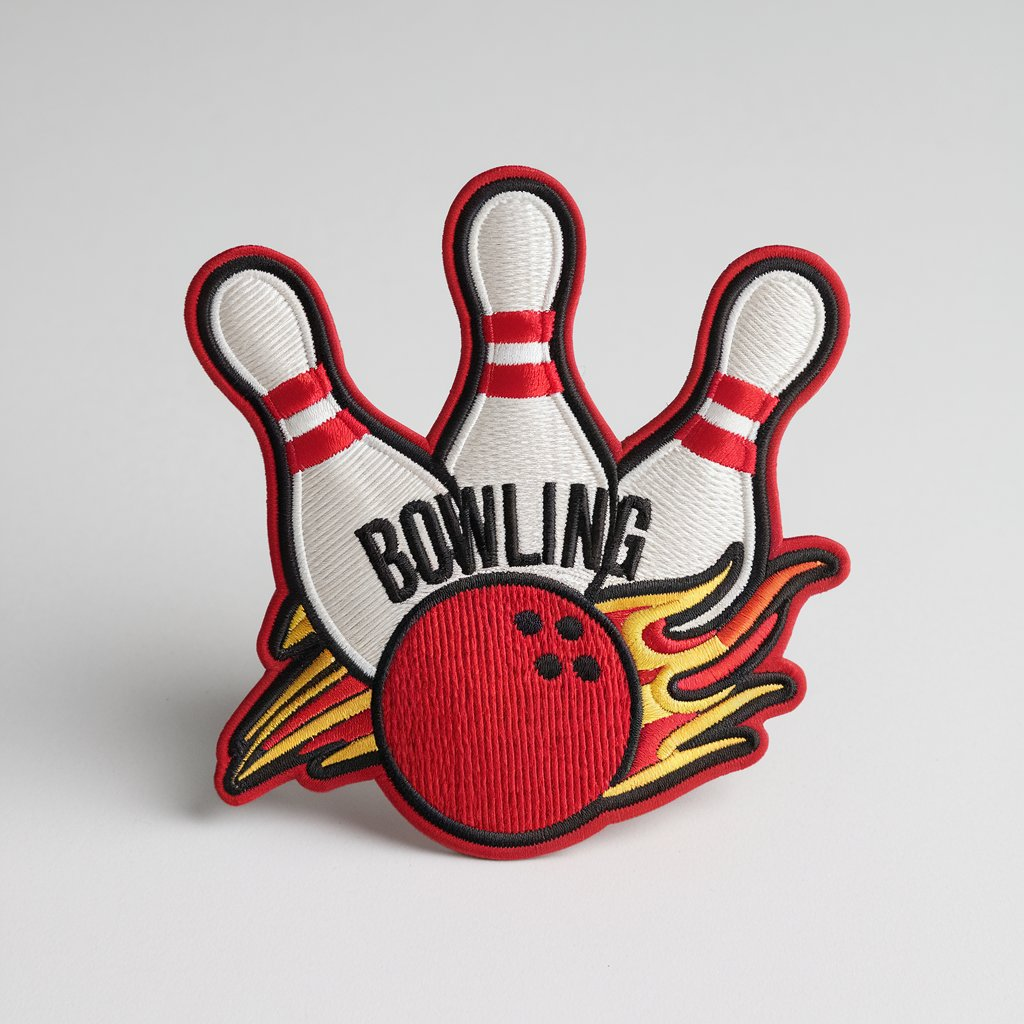 Embroidered patch example with medium coverage