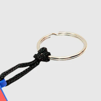 Split Ring with Black Rope

