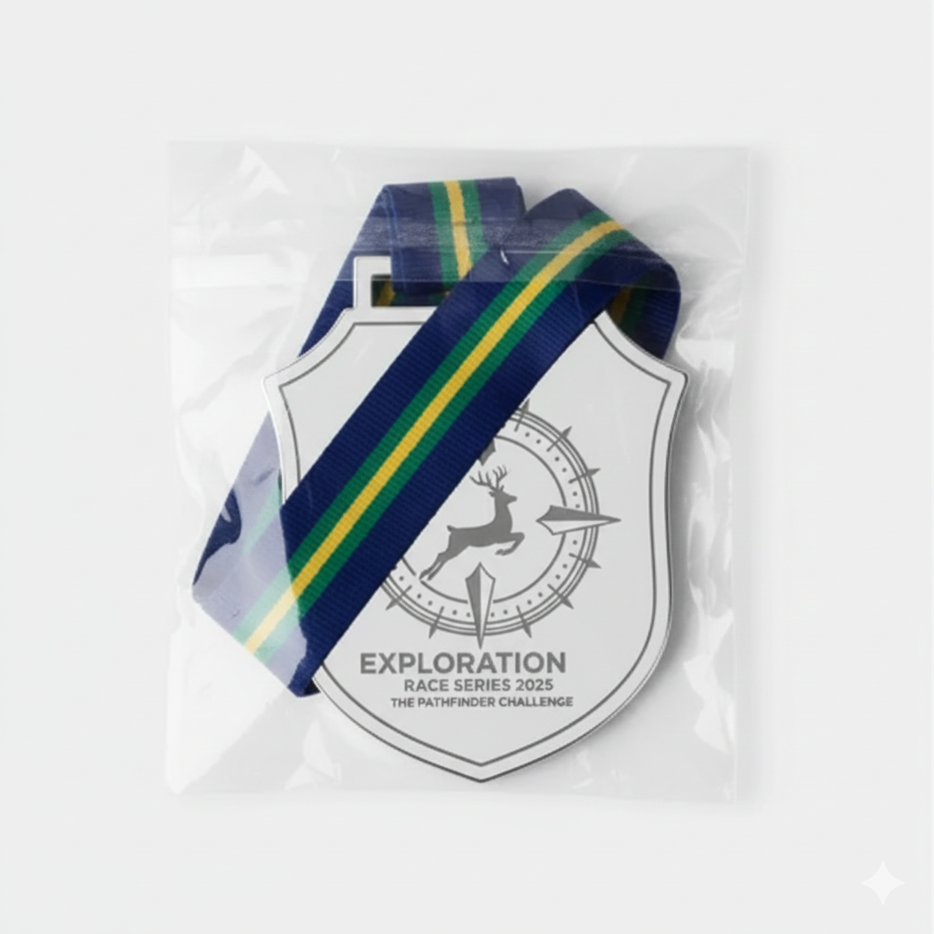 Medal in clear poly bag